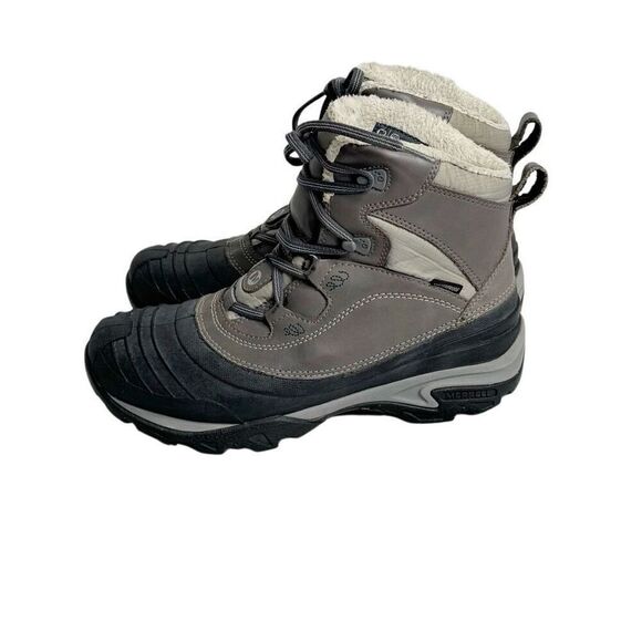 Merrell gray snowbound mid waterproof winter boots size 8.5 - Picture 1 of 15
